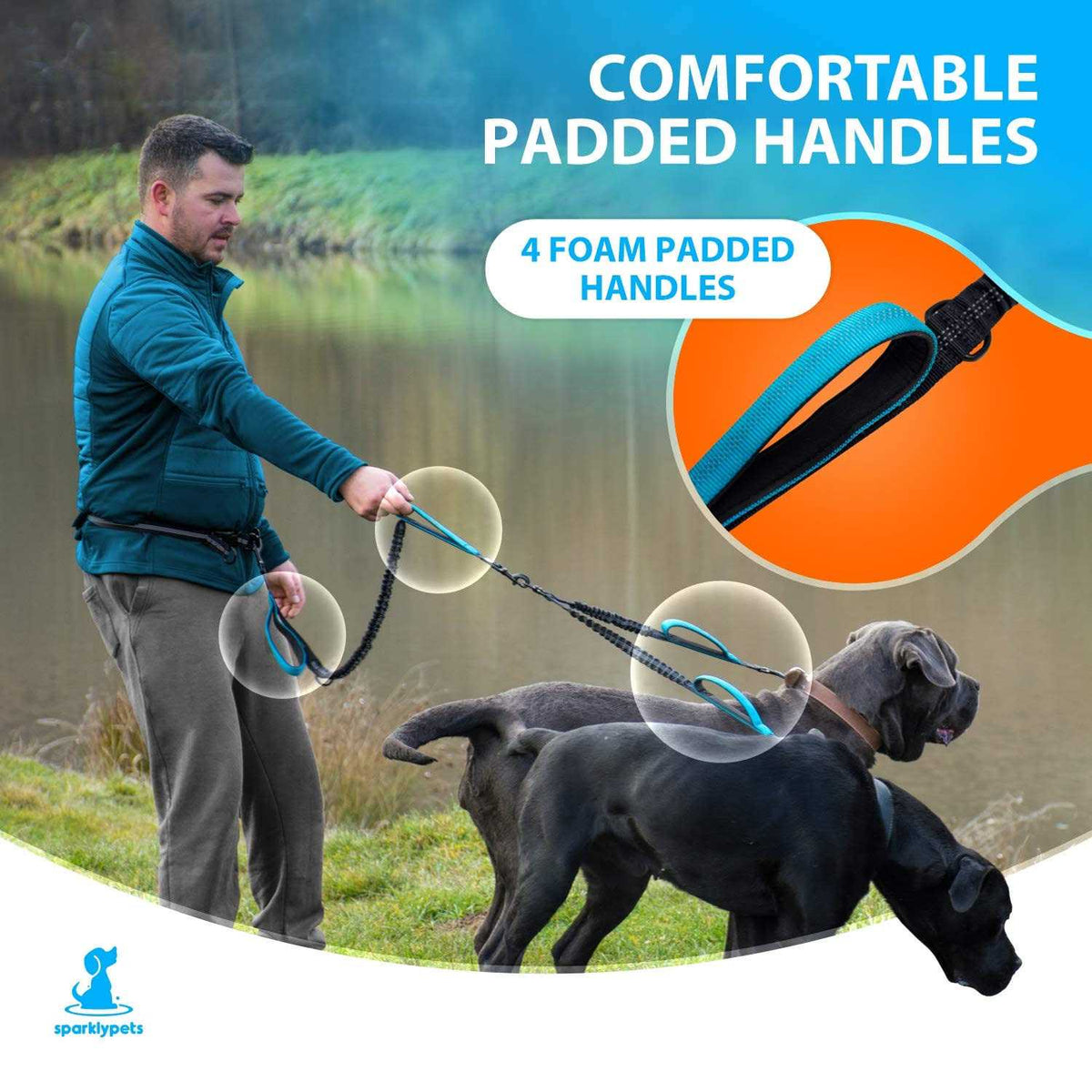 Hands Free Double Dog Leash I3655