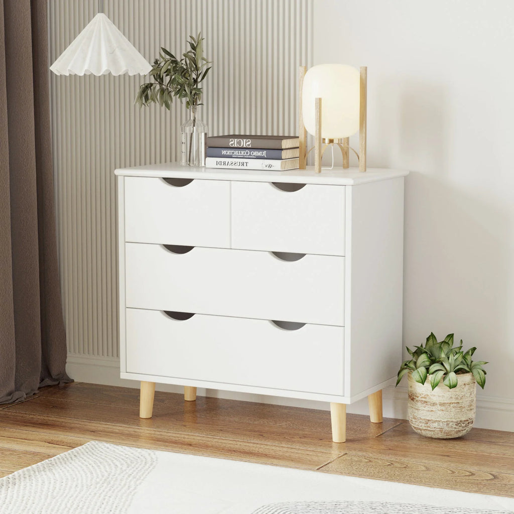 White 6 Drawer Wood Dresser X237