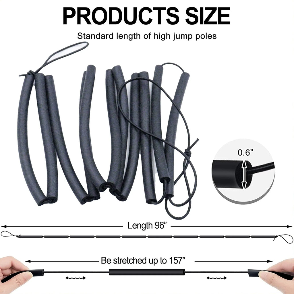 High Jump Bungee Elastic Crossbar Foam Track rope D404095