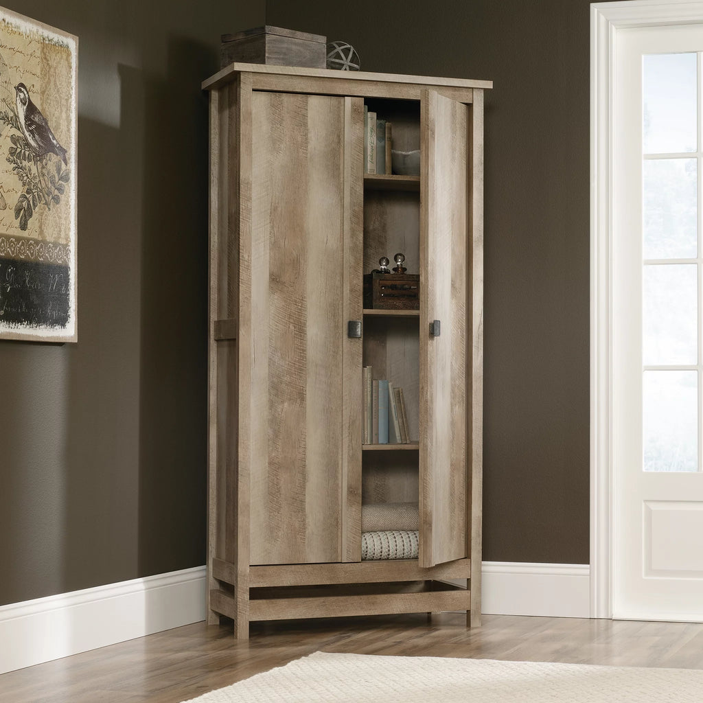 Lintel Oak Finish Storage Cabinet A291