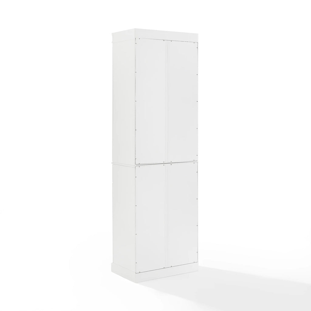 White MDF Wood Pantry (Set of 2) I153