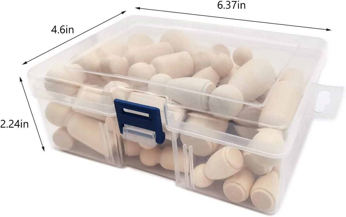 50Pcs Wooden Peg Dolls 35-65mm DIY Arts Crafts Q9366