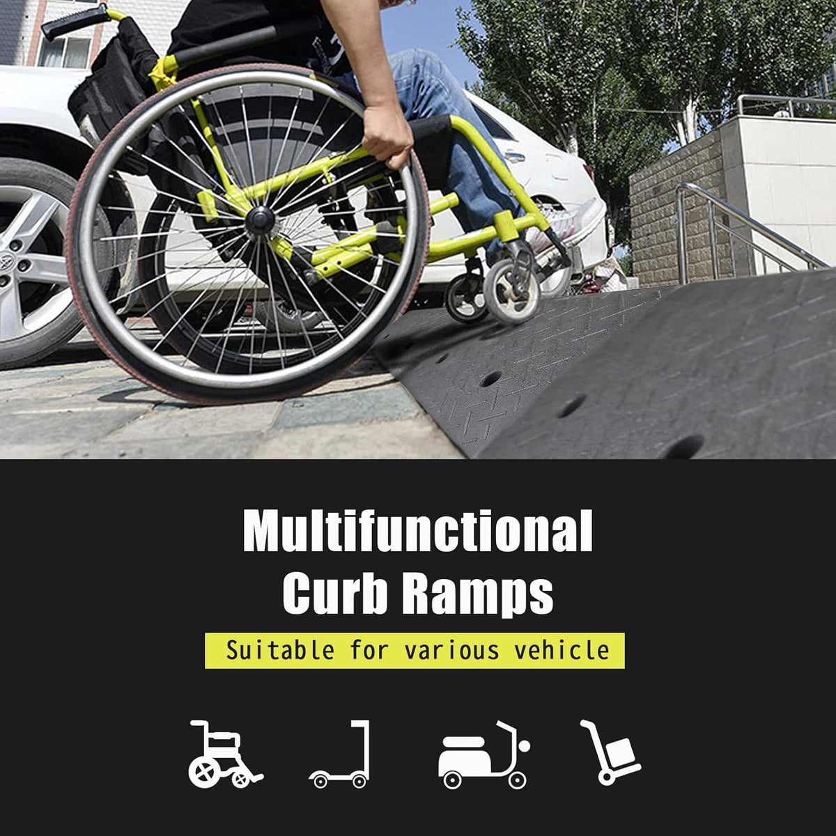 4.3 Inch Portable Curb Ramps 2Pcs D9062