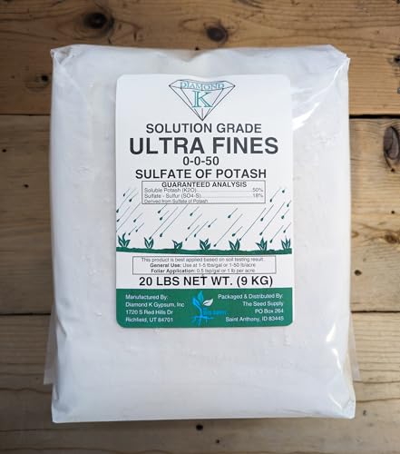 Sulfate of Potash Solution Grade Ultrafine Fertilizer Powder (20 Pounds) N6716