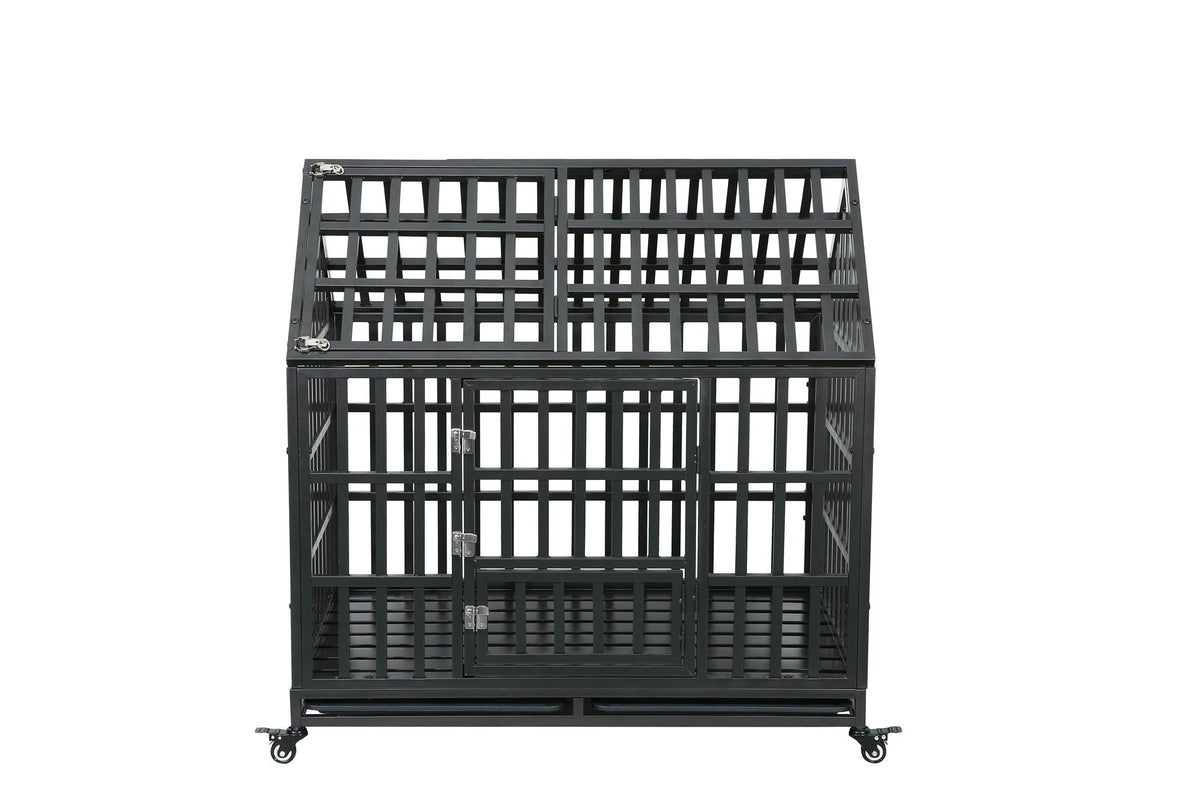 Heavy Duty Dog Cage Crate with Roof W46020