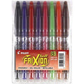 Fine Point Erasable Gel Pens, 8-Pack, Black/Blue/Red/Pink/Purple/Orange/Lime/Brown Inks R911207