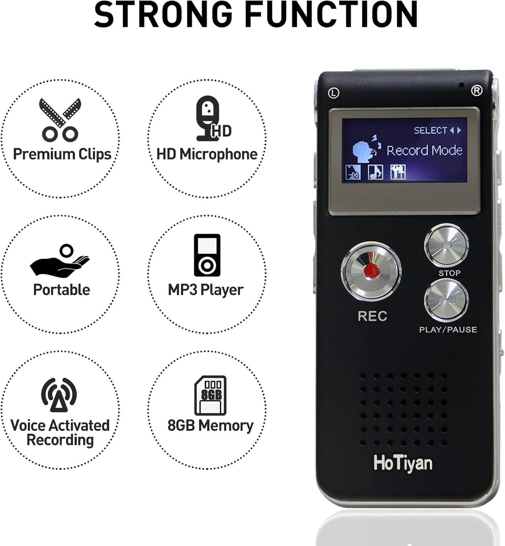 8GB Voice Activated Recorder Pack of 2 Y1969