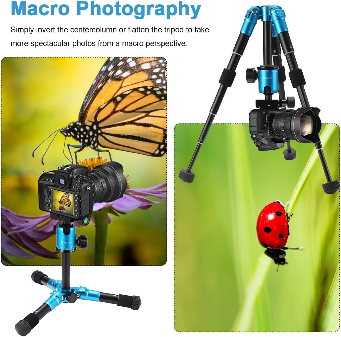 20inch Aluminum Tabletop Tripod with 360 Degree Ball Head, Pack of 2 B9518