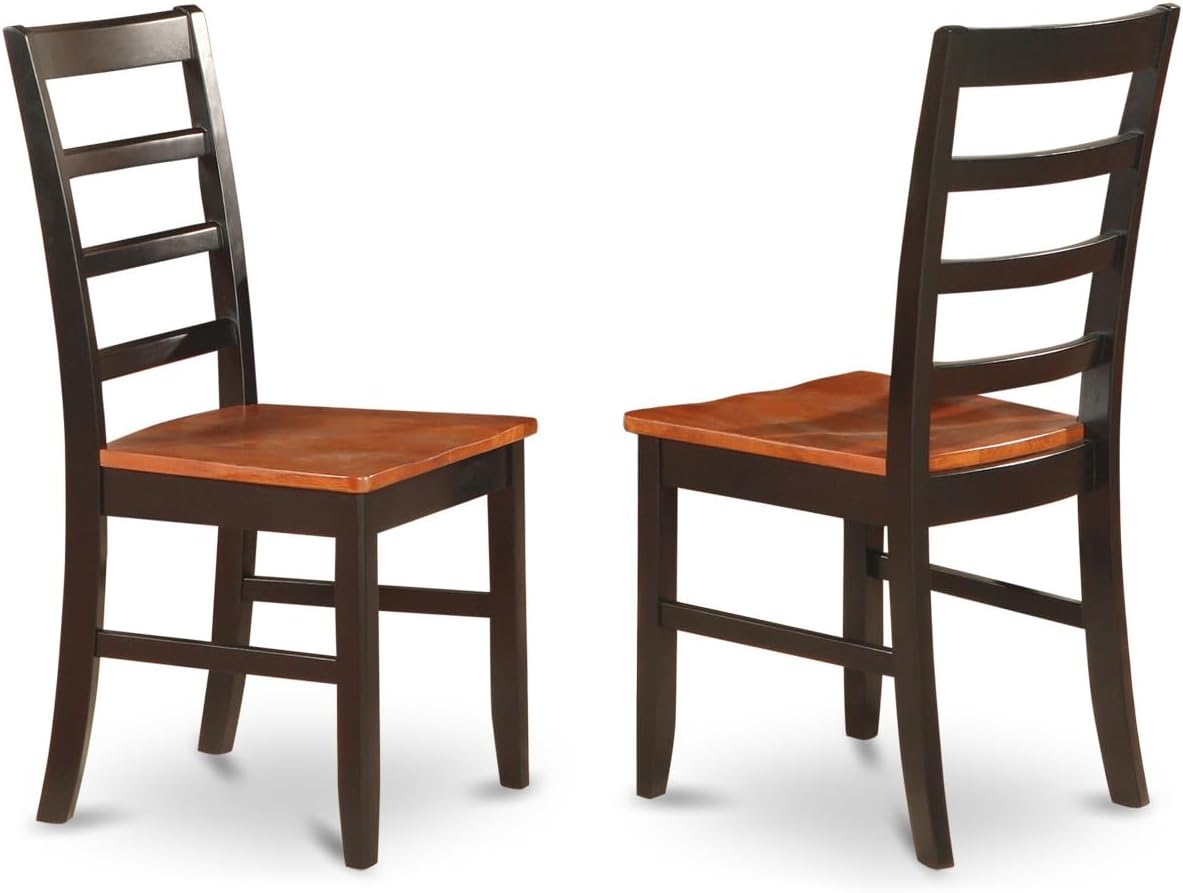 9 Pc Kitchen Table and Chair Set in Black and Cherry Finish O788