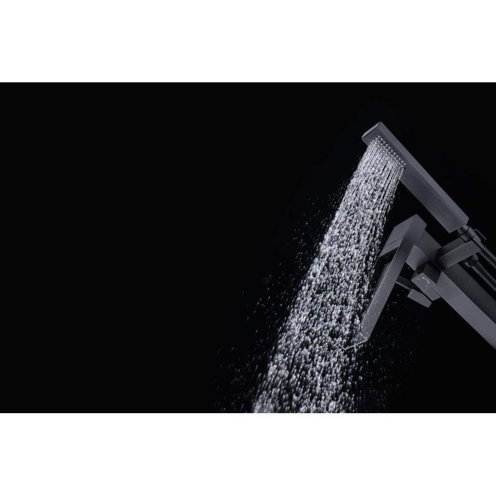 Matte Black Claw Foot Tub Faucet with Hand Shower A6813