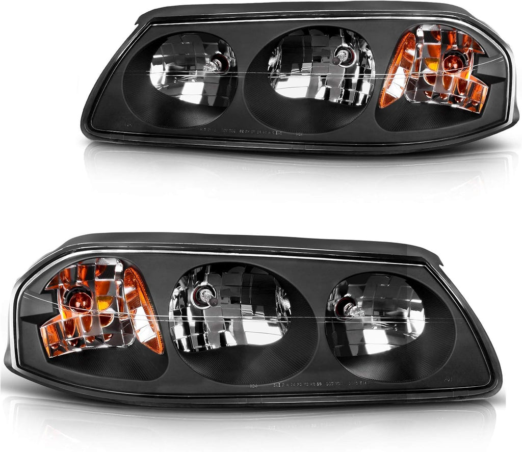 Black Housing Amber Reflector Headlight Assembly R652362