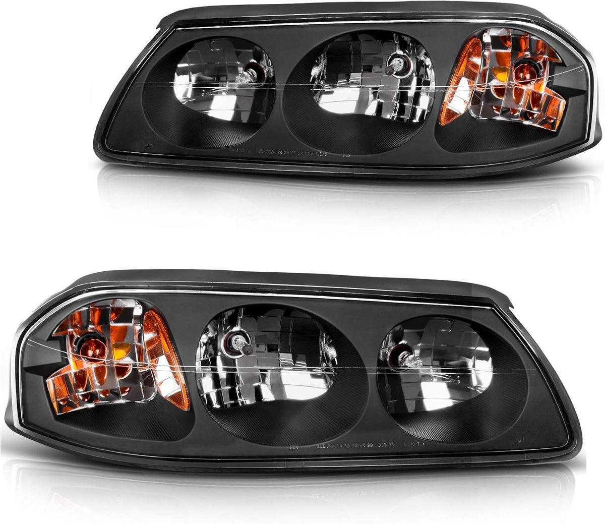 Black Housing Amber Reflector Headlight Assembly R652362