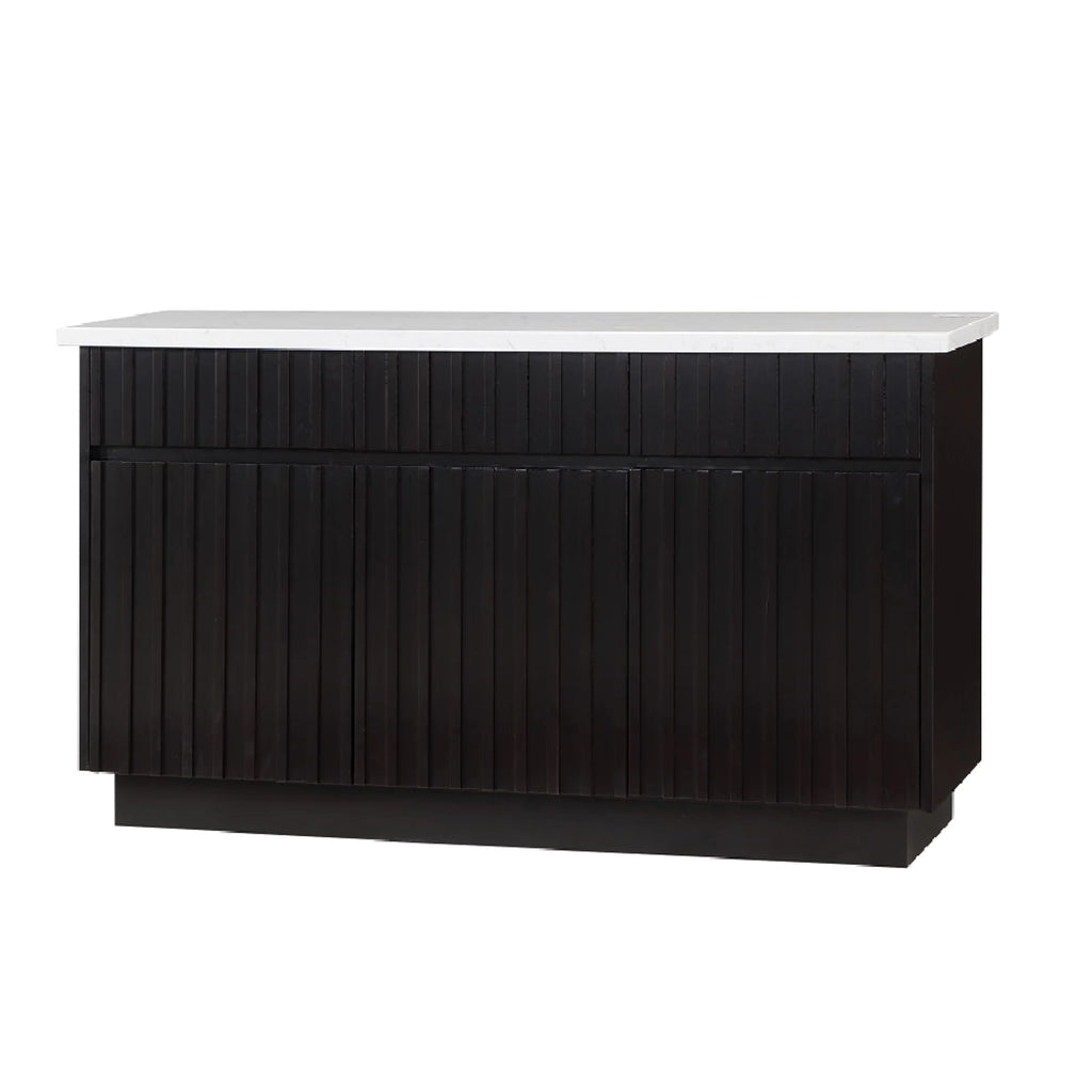 3-Door Wood Server with Marble Top N3120