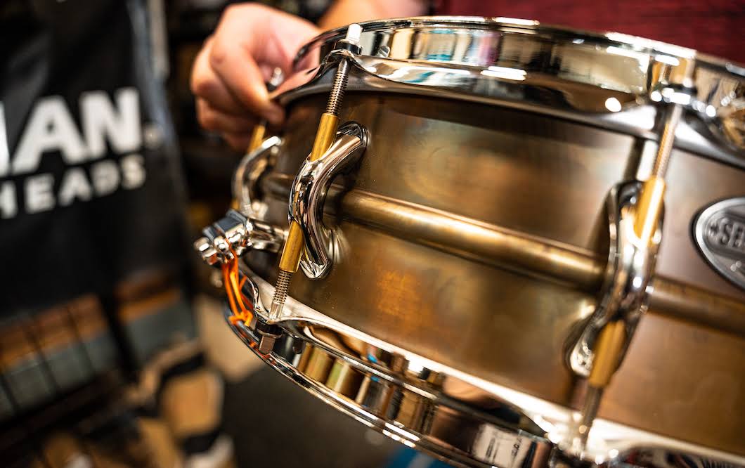 14x22 x 5x22 Beaded Brass Snare Drum Y91770