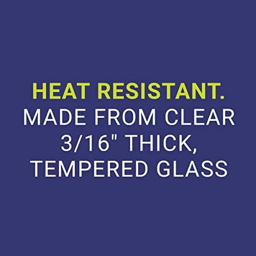 Tempered Glass Flame Guard for Drop-in Fire Pit Pan U17689