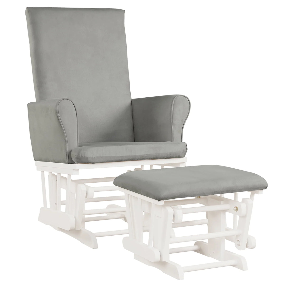 Pink Rocking Chair and Ottoman Set with Cushion F755272