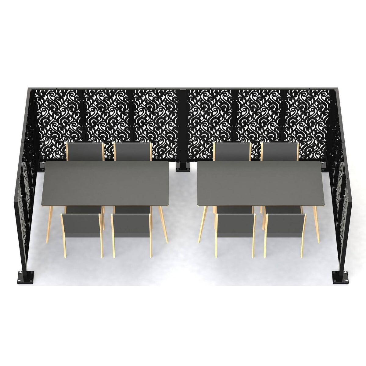 Lasercut Metal Panel Room Partition H15376