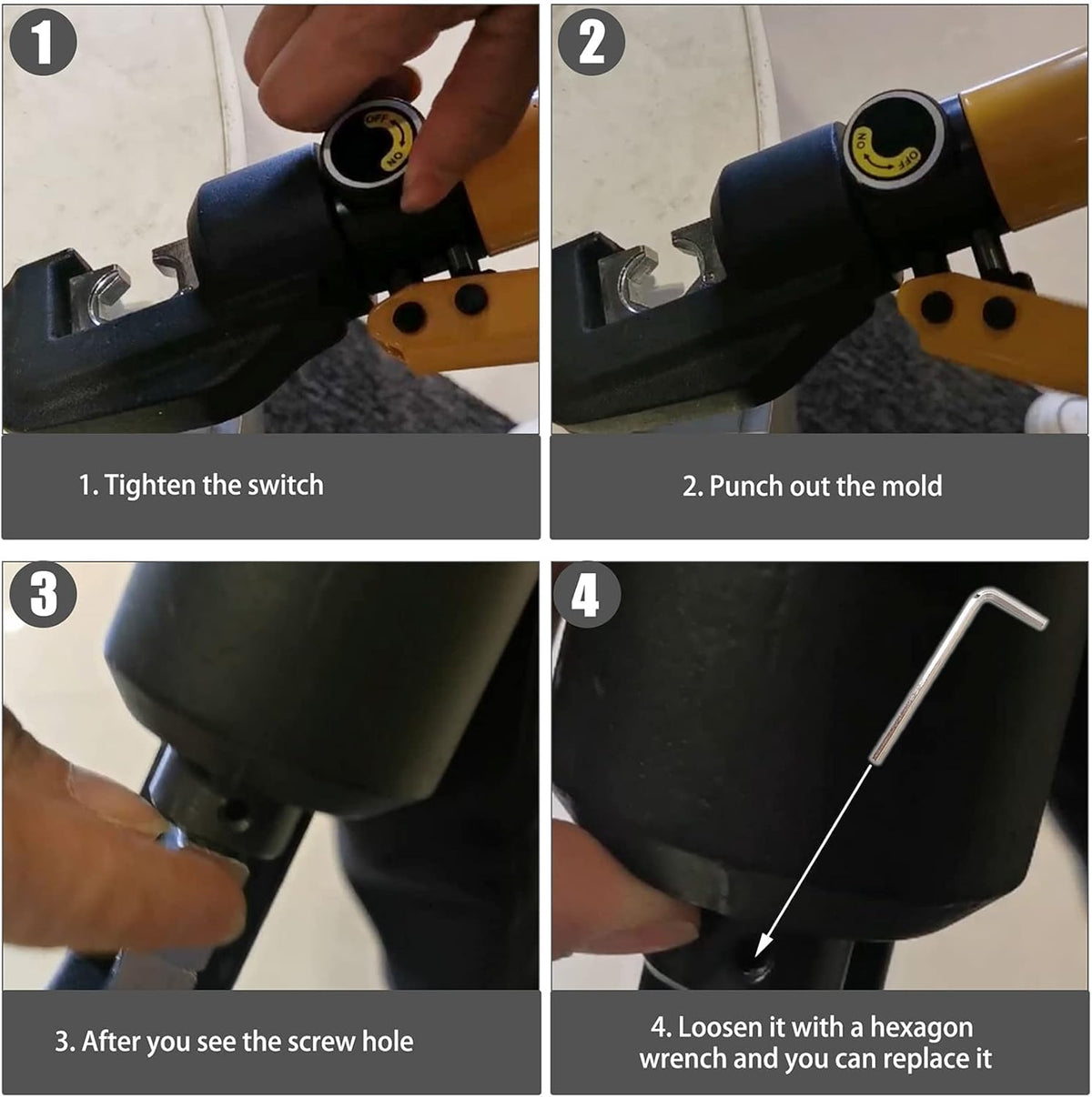 10 Ton Hydraulic Cable Crimper with 9 Dies I315