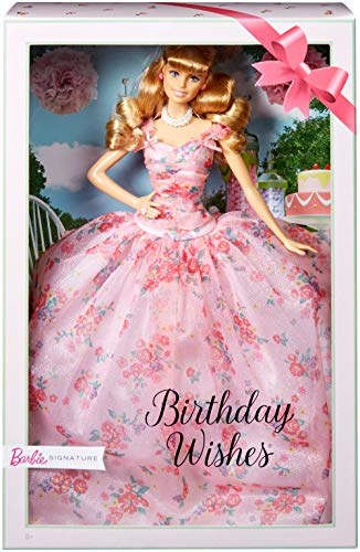 11.5-inch Blonde Hair Doll with Floral Gown and Doll Stand T1139