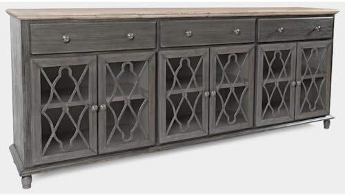 Six Door Grey Accent Cabinet Y641
