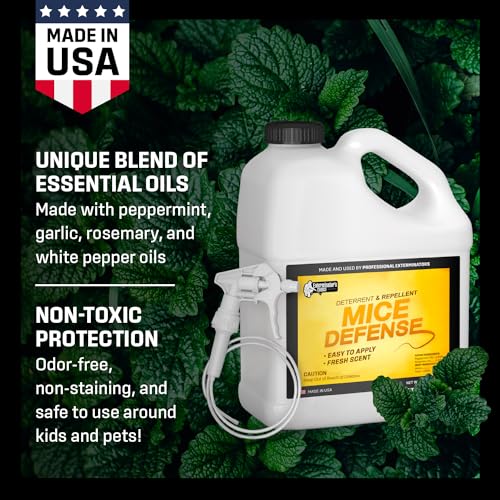 Mice Repellent Spray - 1 Gallon - Non-Toxic Deterrent I982