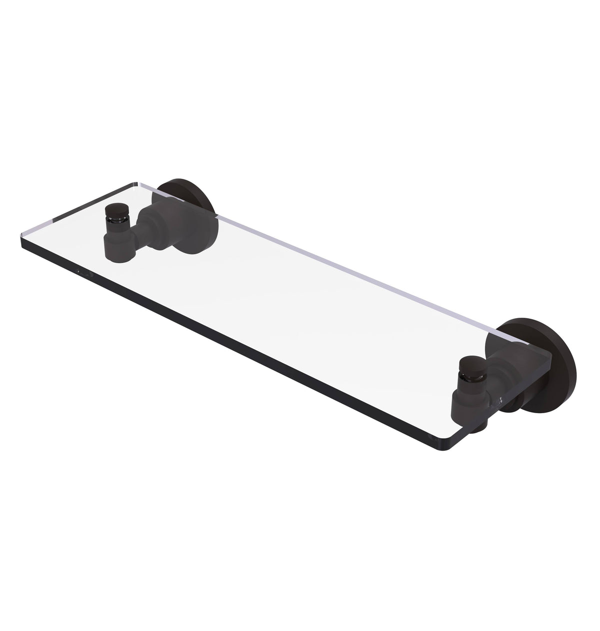 16x22 Glass Vanity Shelf with Beveled Edges Oil Rubbed Bronze U772