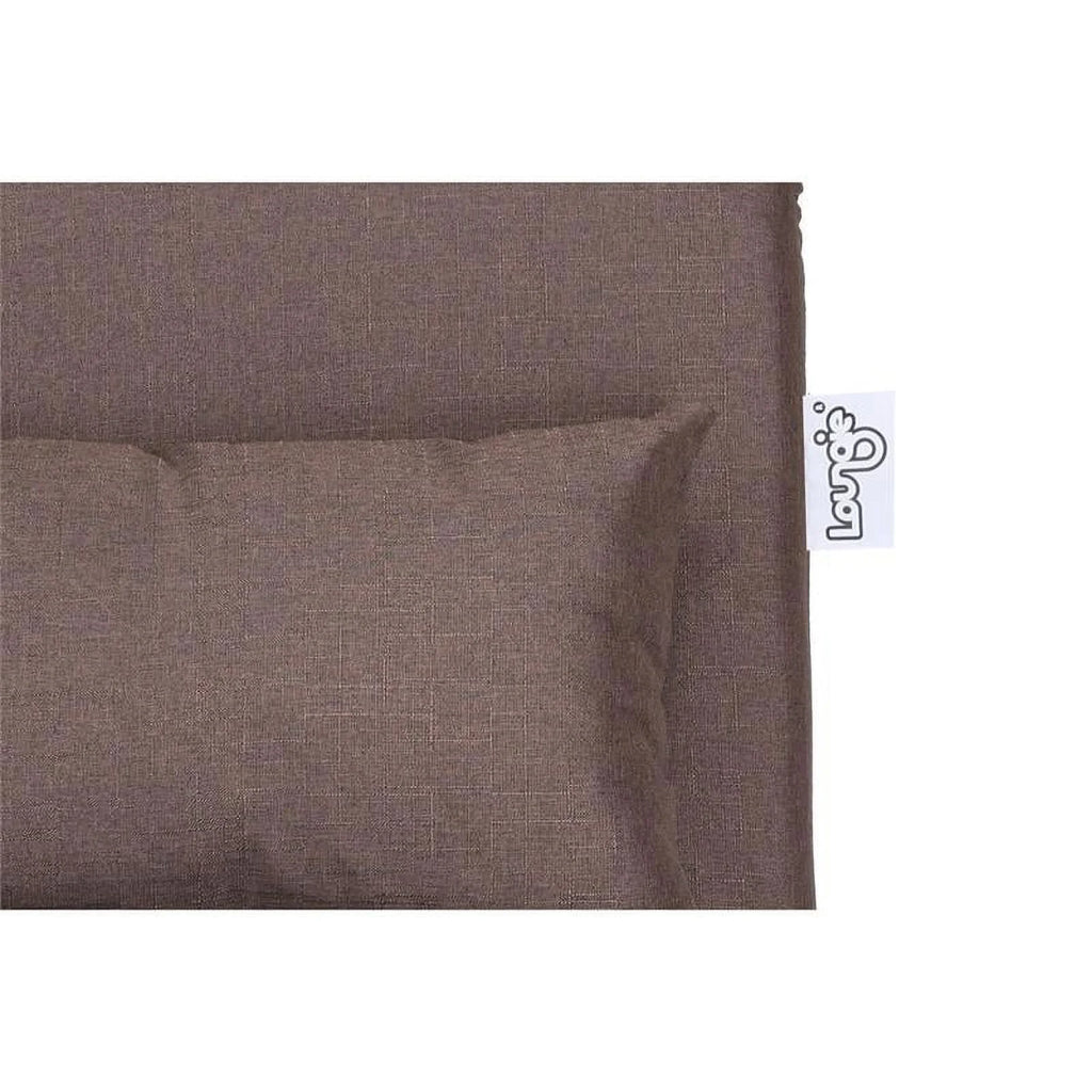 Brown Linen Floor Chair Q715323