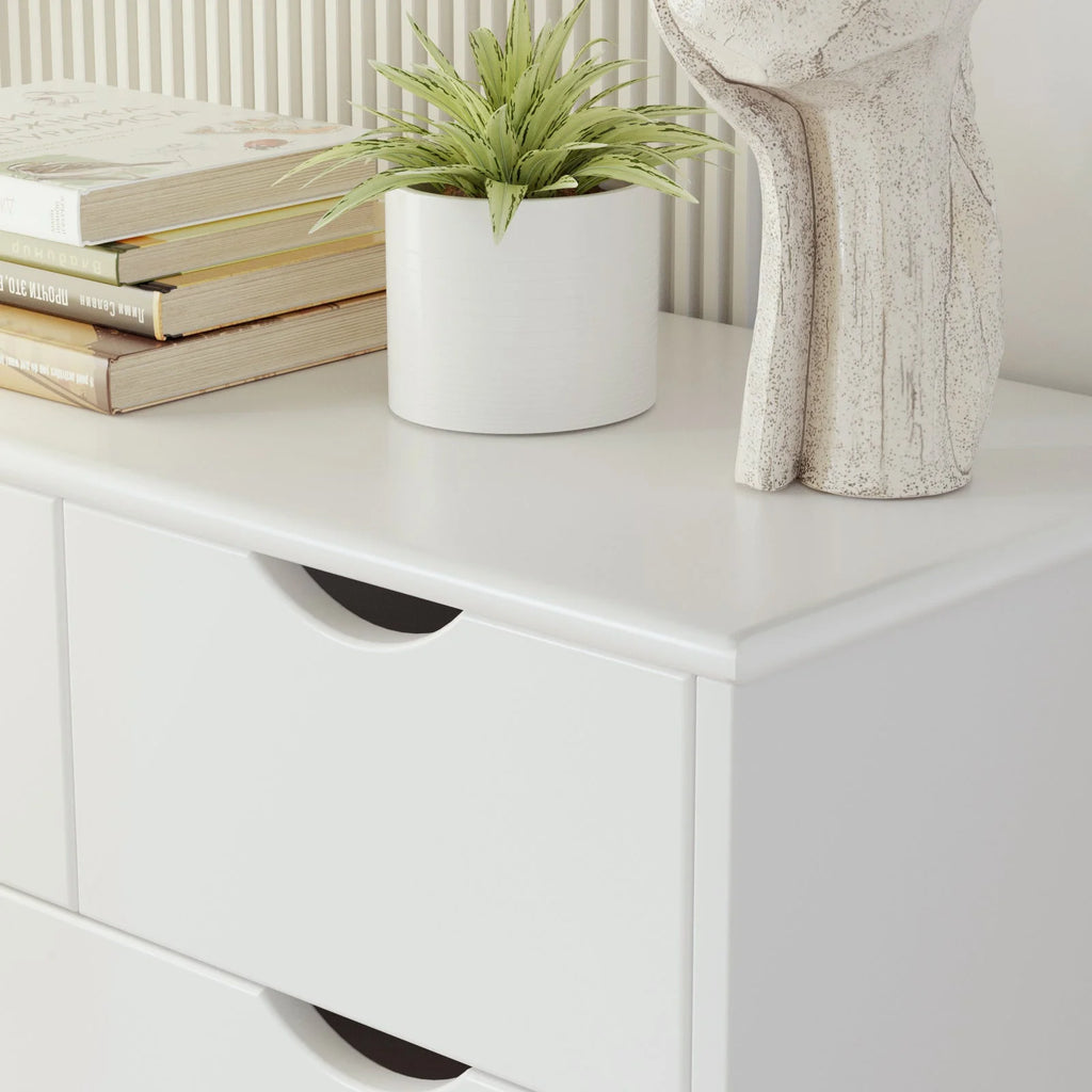 White 6 Drawer Wood Dresser X237