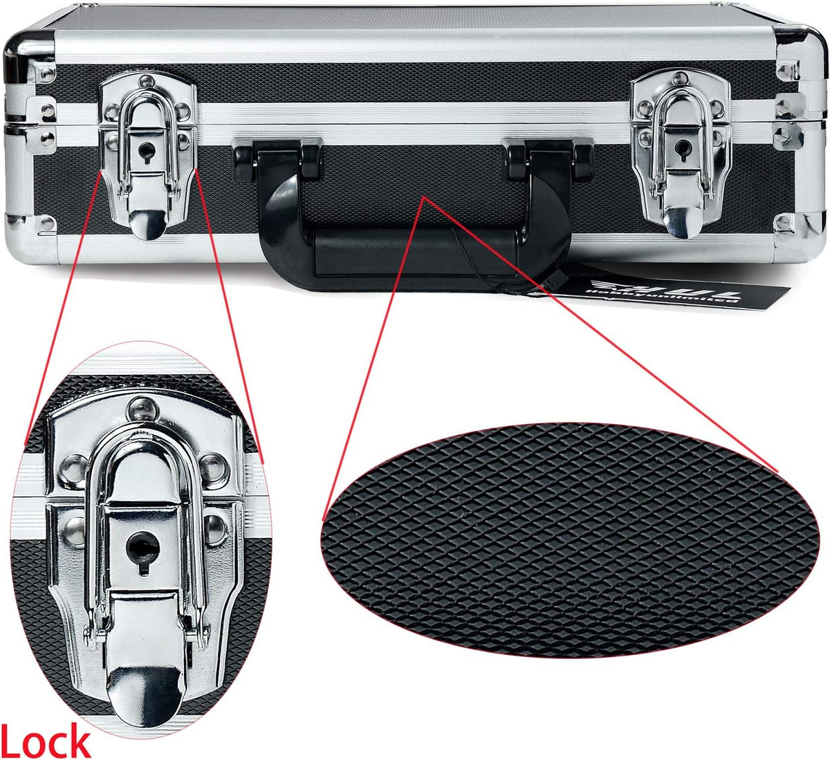 18in Two-Tone Aluminum Case with Pluck Foam Interior, Pack of 2 Q144025