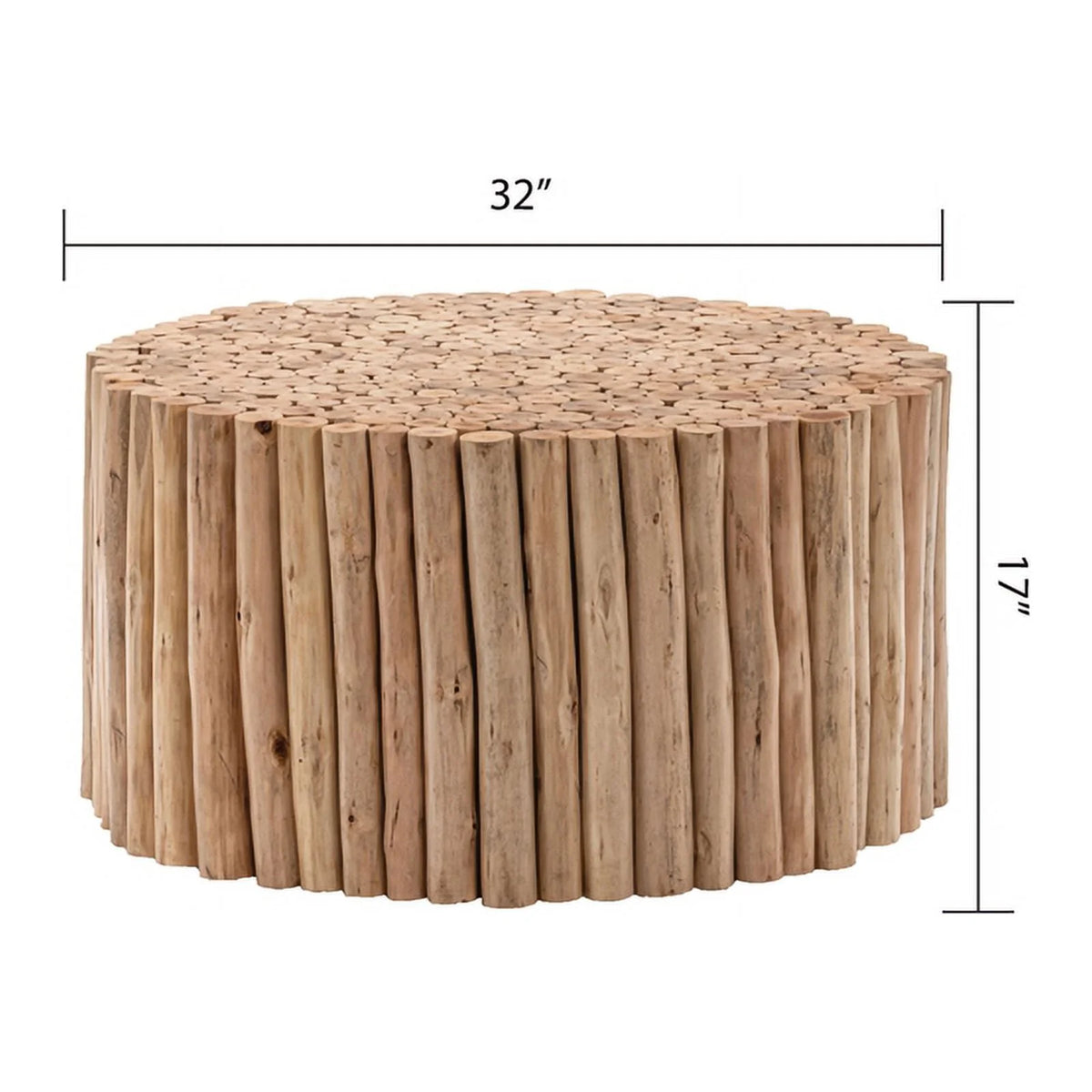 Contemporary Jungle Wood Coffee Table D97092