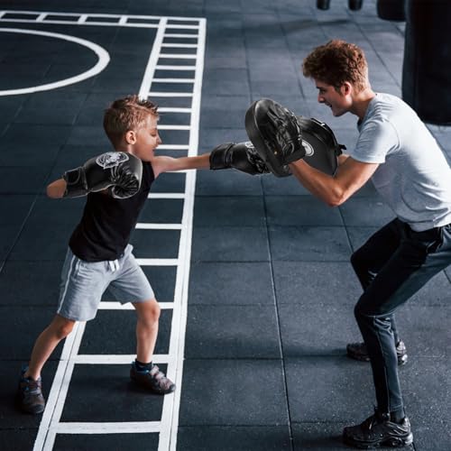 3-in-1 Kids Boxing Set with Punching Gloves Mitts Kick Pad R5642