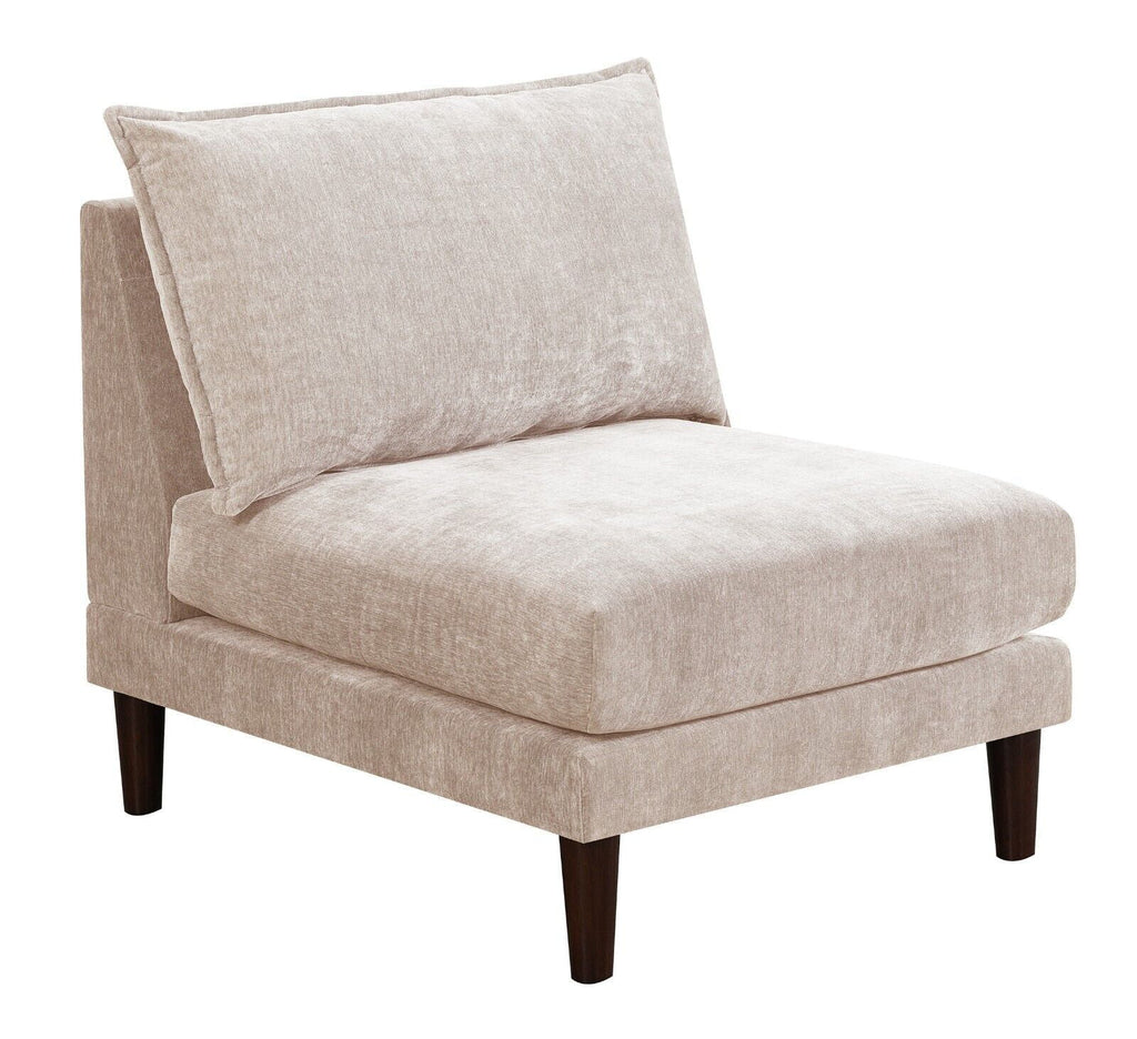 5pc Modular Sectional Set with Armless Chair Corner Wedge and Ottoman O8759