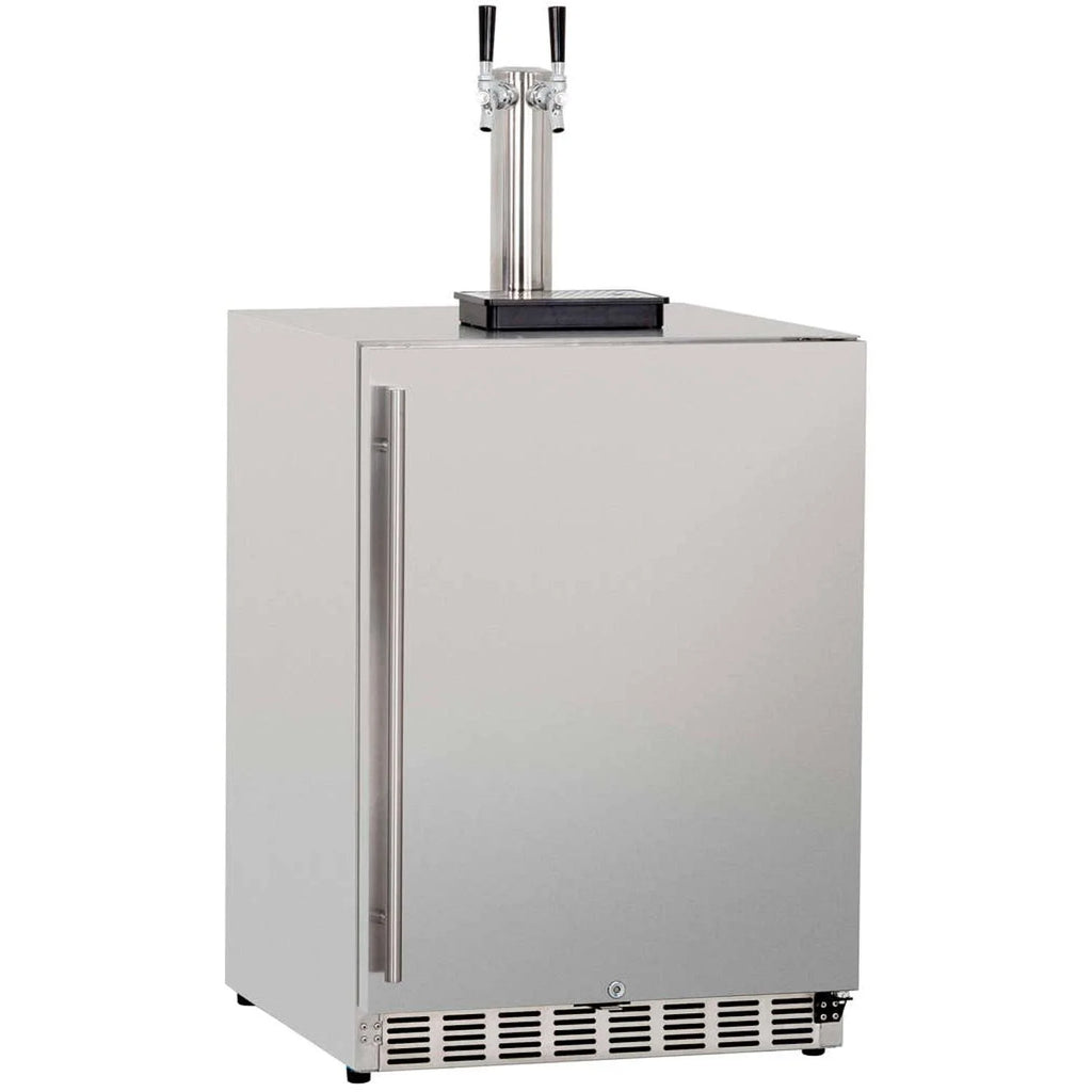 25-Inch 6.6 Cu. Ft. Outdoor Dual Tap Beer Dispenser/Kegerator D3435