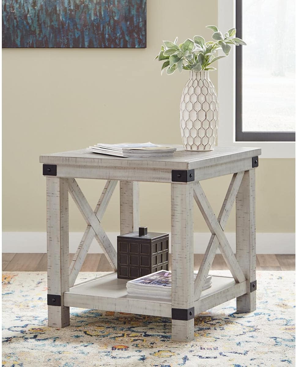 Whitewash Rectangular End Table M962587