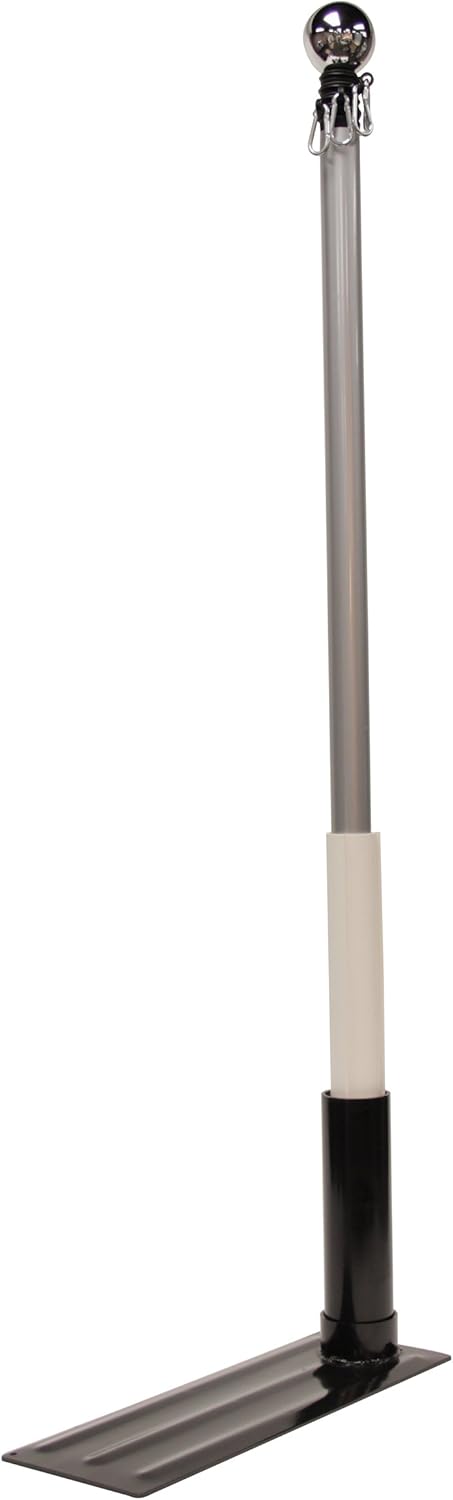 16’ Portable Telescoping Fiberglass Flagpole with Flag Holder and US Flag C72094