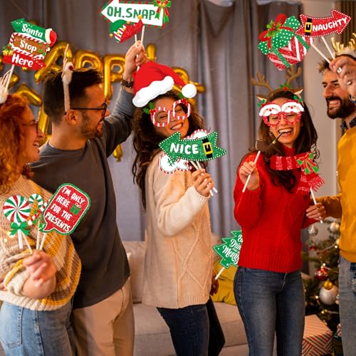 40Pcs Christmas Photo Booth Props Y624