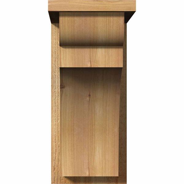 8x22W x 14x22D x 18x22H Rough Sawn Corbel with Backplate, Western Red Cedar D744844