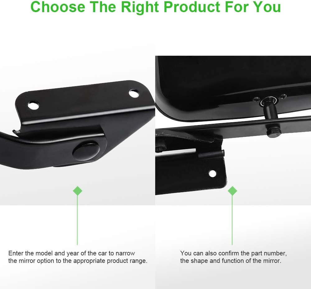 Manual Fold Side View Mirrors Pair R339