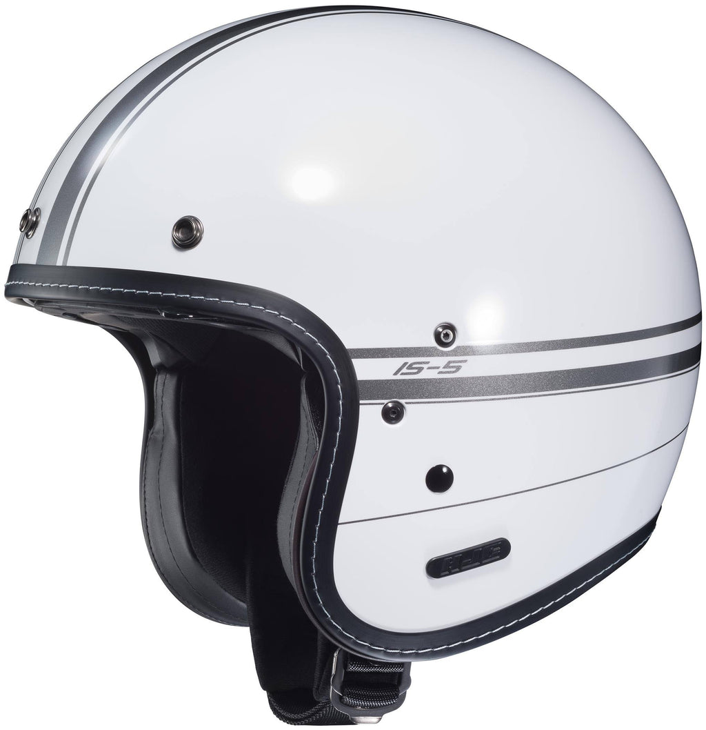 Open Face Helmet in White/Grey, Size XL D123028