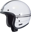 Open Face Helmet in White/Grey, Size XL D123028