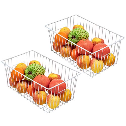 16 Inch Wire Storage Organizer Baskets with Built-in Handles R586