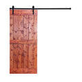 Paneled Wood Barn Door with Installation Hardware Kit E8923