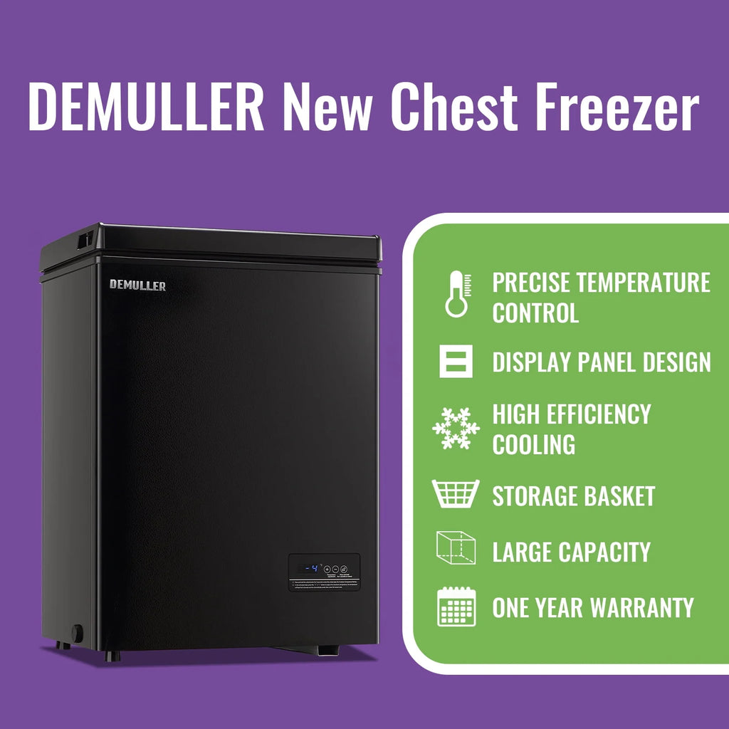Chest Freezer with Electronic Display Screen 2 Removable Baskets P50005