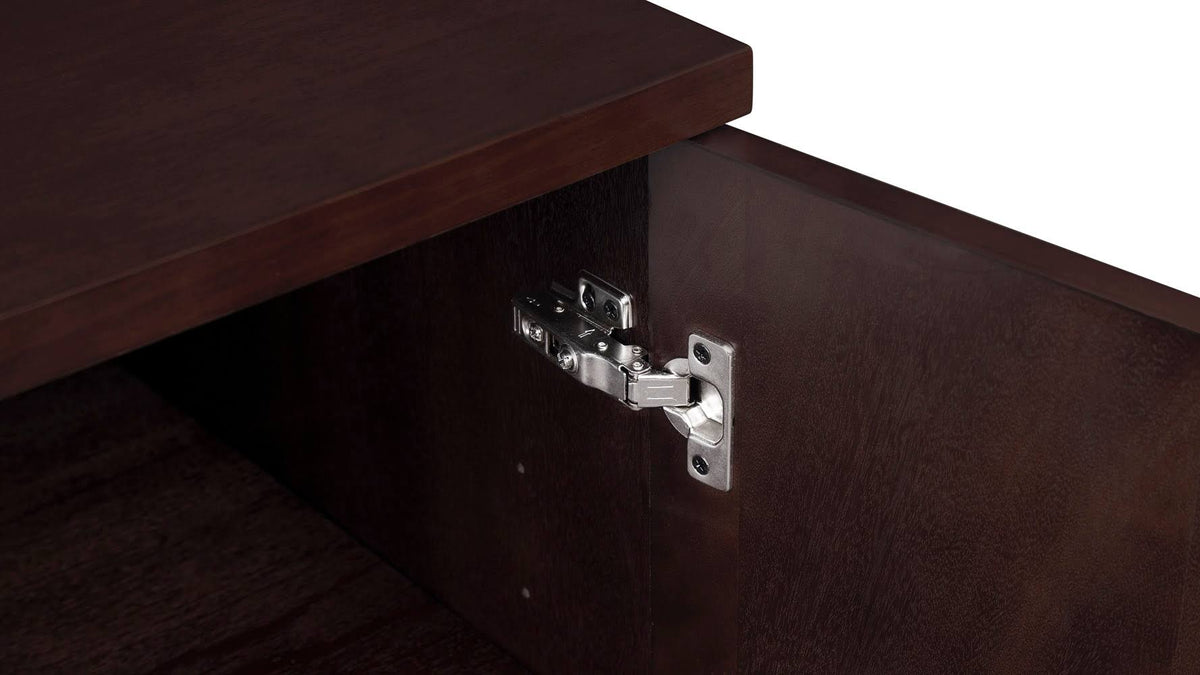Dark Walnut 2 Door Storage Printer Cabinet Q90107