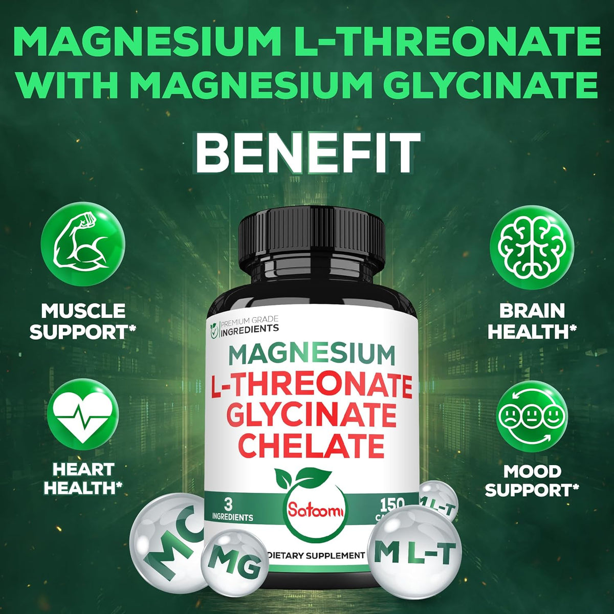 150 Vegan Capsules 1200mg Magnesium Supplement Y274436