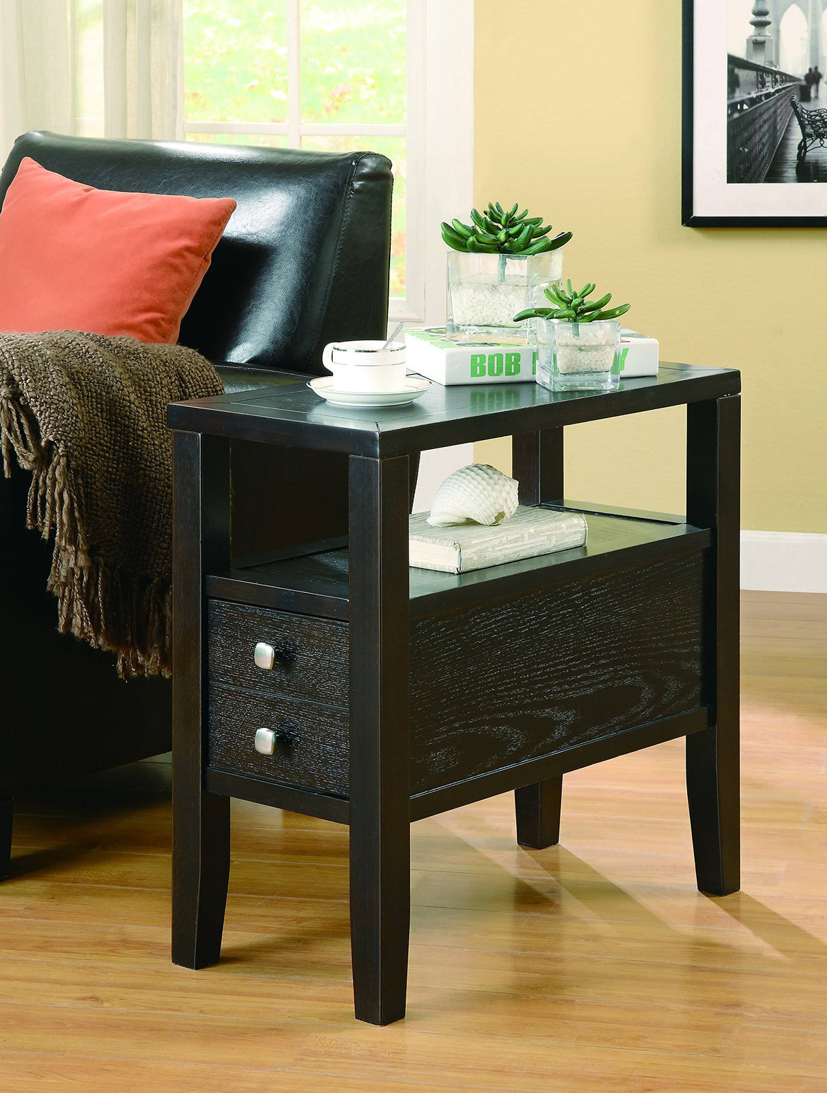 Cappuccino Chairside Table K8274