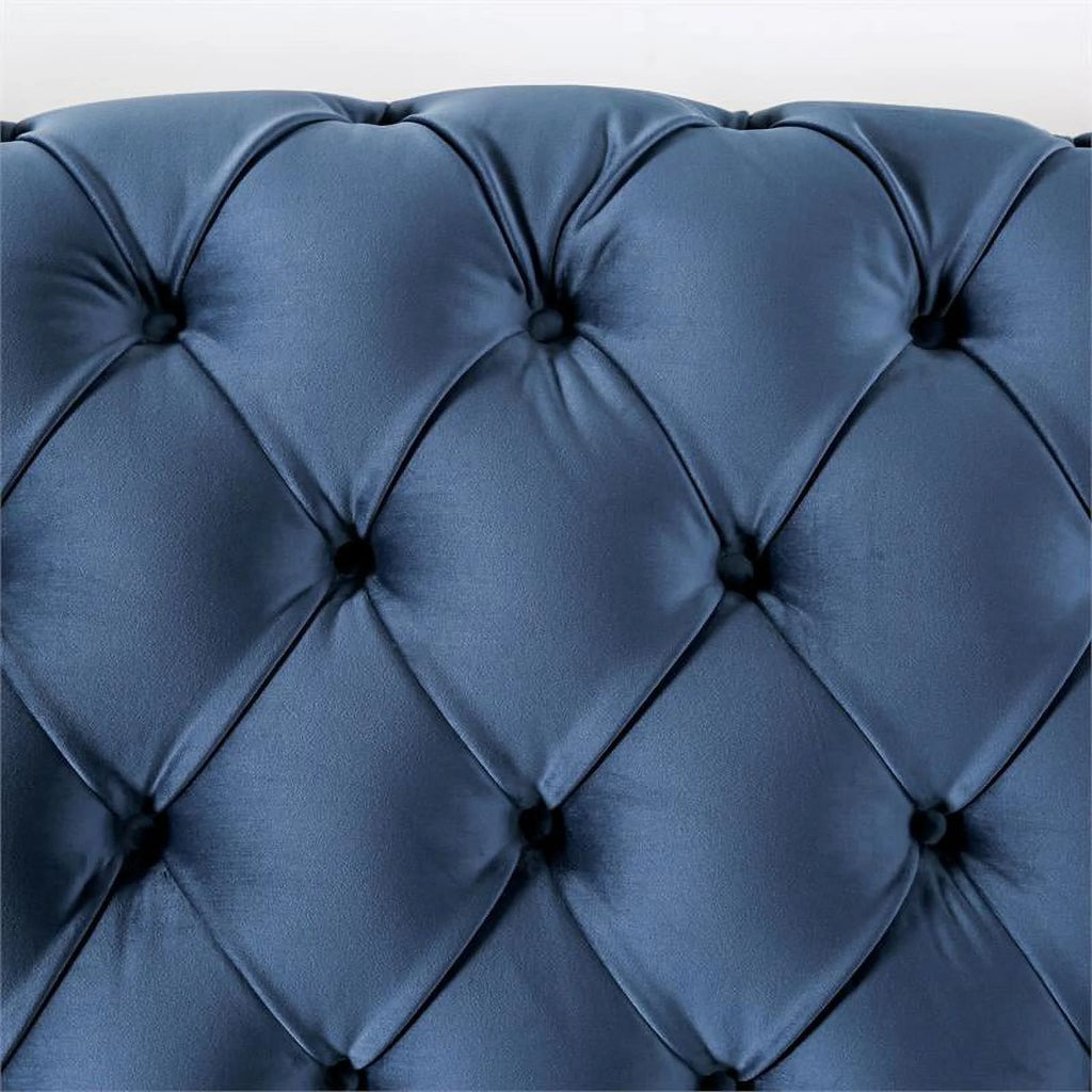 Blue Fabric Tufted 2-Piece Sofa Set Q886