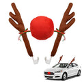 Car Reindeer Antler Kit and Nose Christmas Decoration Set C717