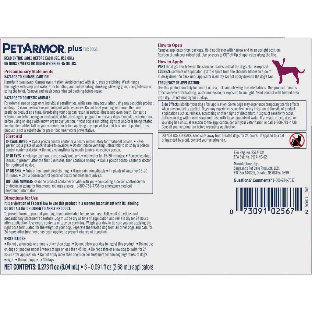 Flea Tick Treatment for Dogs P9167