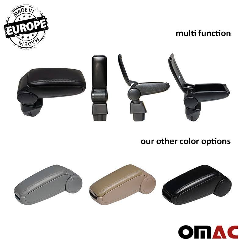 Black Leatherette Center Console Armrest S778